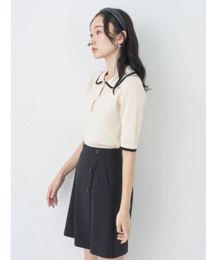 earth music&ecology ハイショクポロニット Ivory