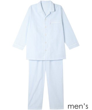 ワコール／睡眠科学 メンズ パジャマ 長袖 長ズボン 綿100%(本体) サッカー素材 YGX345 睡眠科学／ワコール