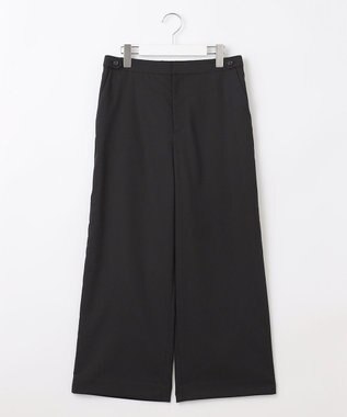 J.PRESS LADIES 【洗える】ハイテンションT/Rライトカルゼ セミワイド パンツ ブラック系