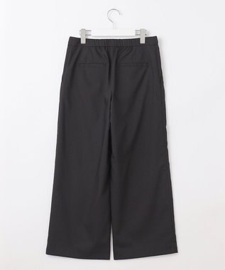 J.PRESS LADIES 【洗える】ハイテンションT/Rライトカルゼ セミワイド パンツ ブラック系