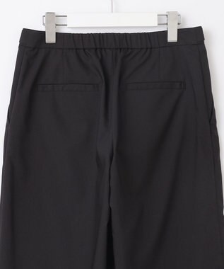 J.PRESS LADIES 【洗える】ハイテンションT/Rライトカルゼ セミワイド パンツ ブラック系