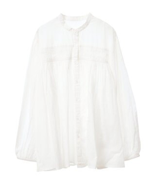 CRAFT STANDARD BOUTIQUE インド綿ピンタックブラウス Off White