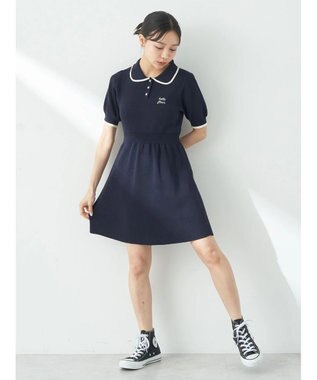 earth music&ecology ワンポイントポロワンピース White