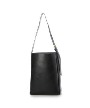 UNBILLION カシュカシュ cachecache / アシンメトリーバックル付きホーボーバッグ ブラック