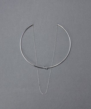 Phoebe ノットラインレイヤードチョーカー　シルバー/ネックレス/ネックカフ/36cm