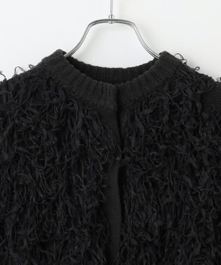 #Newans リボンヤーンニットカーディガン ブラック