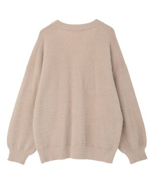 earth music&ecology ラメミニシャギーＶネックカーディガン Light Pink