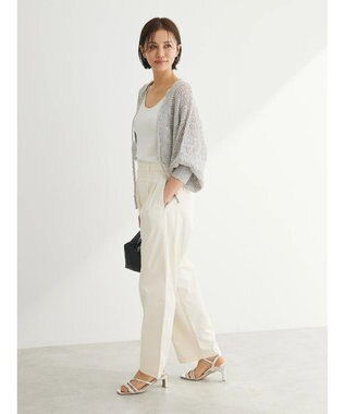 Green Parks ２ｗａｙ　スラブボレロカーディガン Light Gray