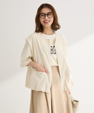 Green Parks ピグメントロゴＴシャツ Ecru