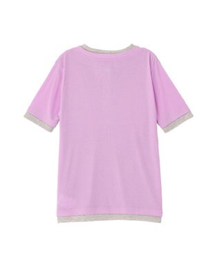 earth music&ecology シアーレイヤード風5分袖プルオーバー Lilac
