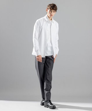 JOSEPH HOMME アロージャガードストレッチ　レギュラーカラーシャツ ホワイト系