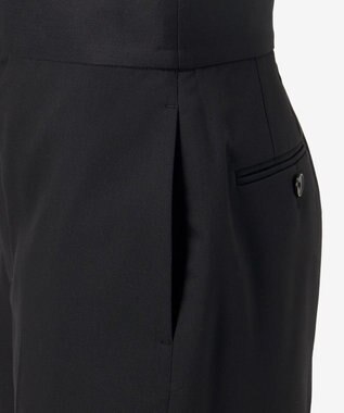 23区 【エステータ】ライトダブルクロス ワイドパンツ ブラック