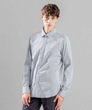 JOSEPH HOMME アロージャガードストレッチ　レギュラーカラーシャツ ライトグレー系