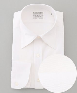 GOTAIRIKU 【形態安定】PREMIUMPLEATS_レギュラーカラー 通年ドレスシャツ ホワイト系