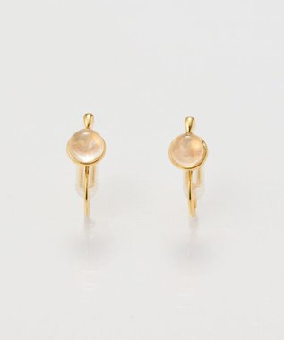 Phoebe <オンワード限定セット>【痛くないシリーズ】ミルキースタッズミニバンスクリップ×パワーストーンイヤリング ピンク