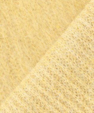 UNFILO アルパカシャギー Vネックカーディガン イエロー