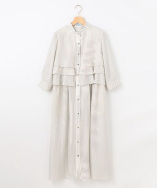組曲 リヨセルシャーティング ワンピース ベージュストライプ系1