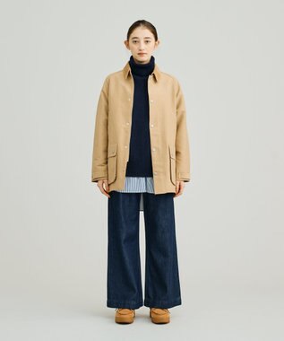 J.PRESS YORK STREET 【UNISEX】ポリエステルサージ ハンティングジャケット ベージュ系