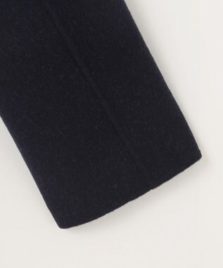 J.PRESS LADIES L ウールナイロンリバーチェック フード付き コート ネイビー×チェック系