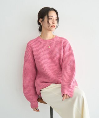 YECCA VECCA ラメMIX畦編みニット