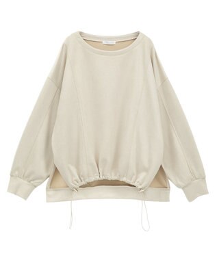 Green Parks なめらかタッチスウェード調ドロストプルオーハ Ivory