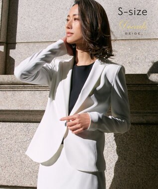BEIGE， 【S-size】LUIZA / テーラードジャケット White