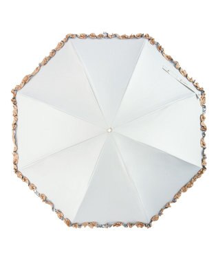 MOONBAT 断熱パラソル 二階建て フリル 日傘 遮熱 遮光 UV オフホワイト