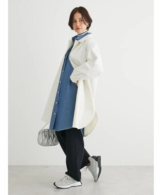 Green Parks 撥水加工　ケア楽ステンカラーミドル丈コート Ecru