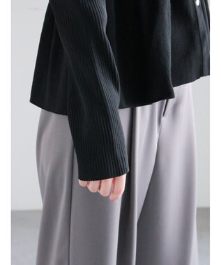 Te chichi 前後2WAYペプラムカーディガン ブラック