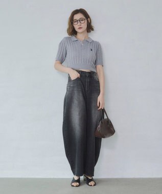 WEGO ワイドカーブデニムパンツ デニムブラックソノタ