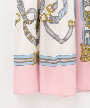 GRACE CONTINENTAL スカーフプリントシャツドレス ピンク