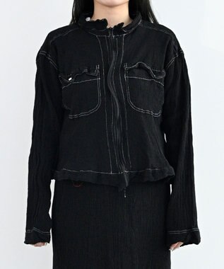 crêprie tsumori chisato creperie FRONT ZIP JACKET クレプリ フロントジップジャケット BLACK