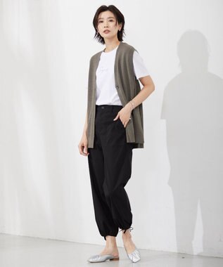 J.PRESS LADIES 【洗える】 LICOテープベスト ニット ジレ ブラウン系