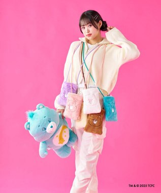 MOONBAT Care Bears(ケアベア) フェイクファーサコッシュ 手洗い可能 バッグ ペールピンク
