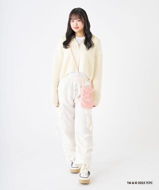 MOONBAT Care Bears(ケアベア) フェイクファーサコッシュ 手洗い可能 バッグ ペールピンク