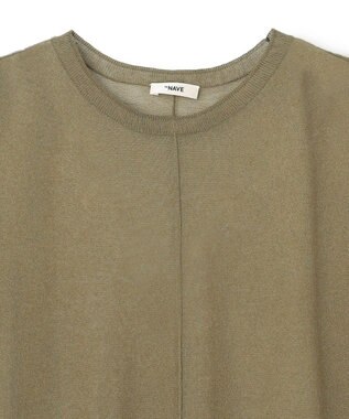NAVE シアーニット ノースリーブ カーキ系