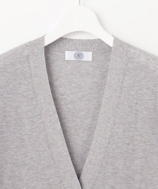 J.PRESS LADIES L 【洗える】Vis/Peスパーク ミディ丈 カーディガン ライトグレー系
