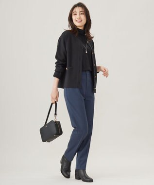 J.PRESS LADIES 【洗える】VIS/PE ROME ニット カーディガン スレート系