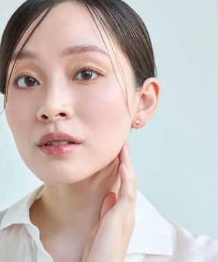 Phoebe <オンワード限定セット>【痛くないシリーズ】ミルキースタッズミニバンスクリップ×パワーストーンイヤリング ピンク