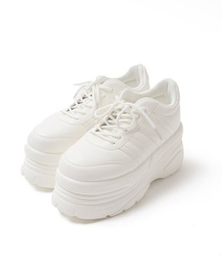 WEGO 超厚底ラインスニーカー ホワイト