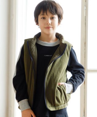 J.PRESS KIDS 【140-170cm】リバーシブル ベスト カーキ系