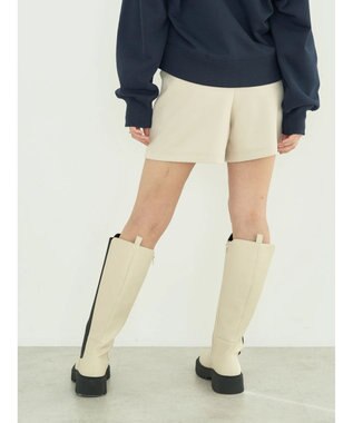 earth music&ecology フロントジップショートパンツ Beige