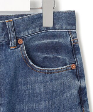 23区 【接触冷感】23区DENIM サマー ストレート ワイド パンツ ウォッシュドブルー系