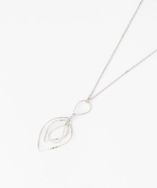 J.PRESS LADIES ラインドロップ ネックレス シルバー系