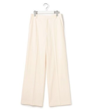 23区 【滝沢眞規子さん着用/洗える】ウォームストレッチ ワイド パンツ アイボリー系
