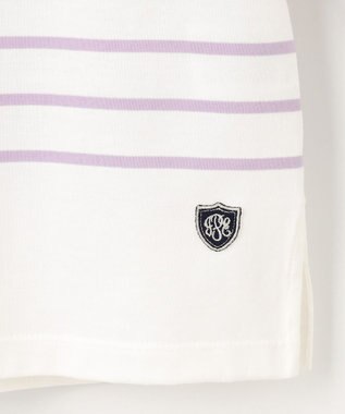 J.PRESS LADIES 【洗える】バスクボーダー カットソー ラベンダー系1