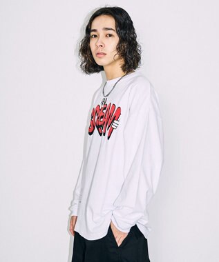 WEGO 【SETITEM】アクセ付きグラフィックロンT ホワイトその他