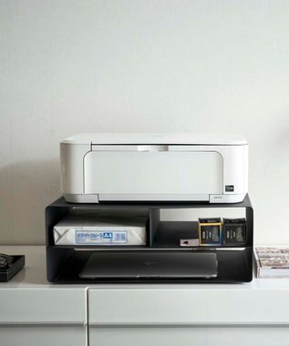 tower ツーウェイプリンター収納ラック タワー ブラック ブラック