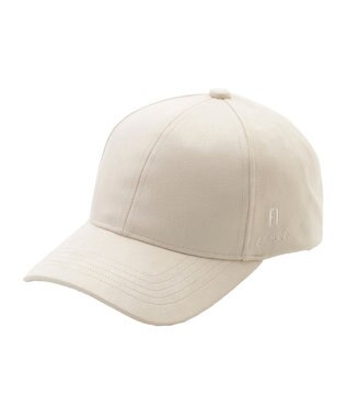 MOONBAT FURLA(フルラ)横刺繍スエード キャップ UVカット オフホワイト