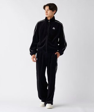 OP／FILA 【Kappa】ワイド ベロアトラックパンツ ブラック